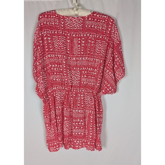 Victoria's Secret Robe OS Women's Red Heart Print Tie Front Kimono Sleepwear - Picture 5 of 7